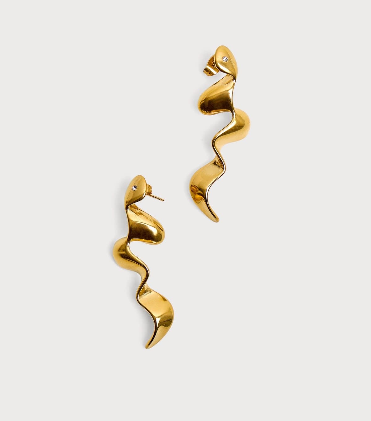 Public Desire Public Desire Gold Tone Swirly Drop Earrings