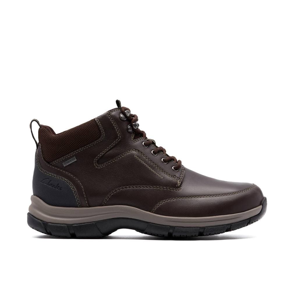 Clarks Clarks Men's Spypath Hi GORE-TEX Dark Brown Leather Ankle Boots, Lace Up, Walking