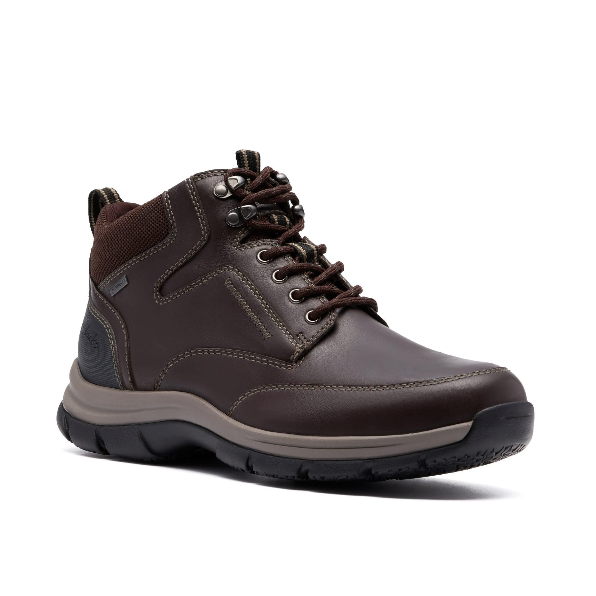 Clarks Clarks Men's Spypath Hi GORE-TEX Dark Brown Leather Ankle Boots, Lace Up, Walking - 4