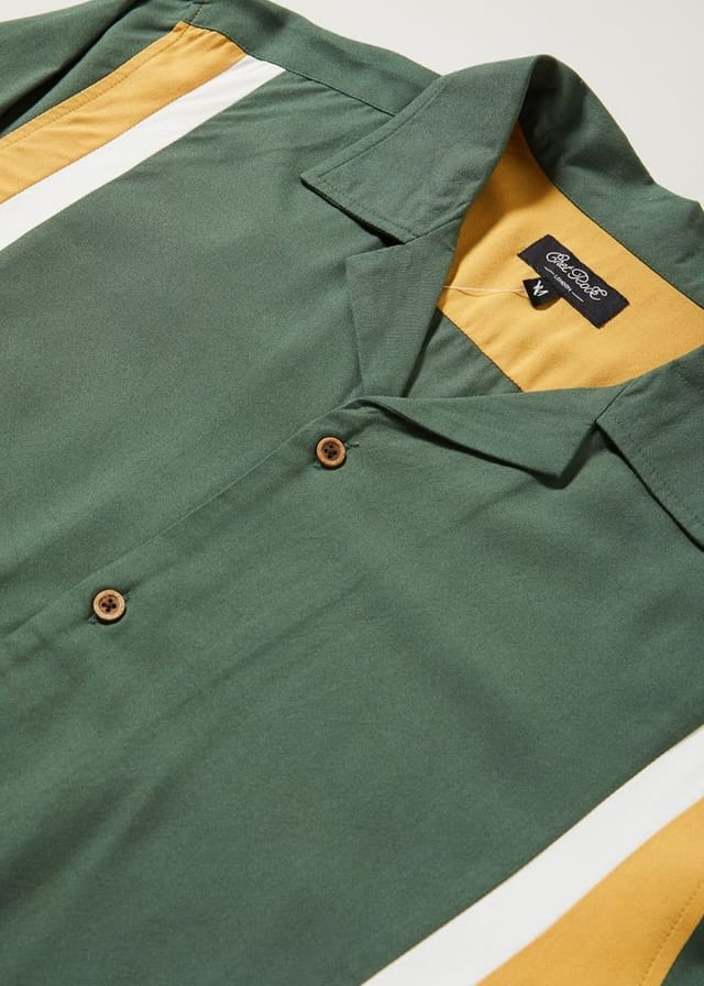 Chet Rock Chet Rock Zodiac Men's Racing Green Mustard Bowling Shirt Vintage Style - 2