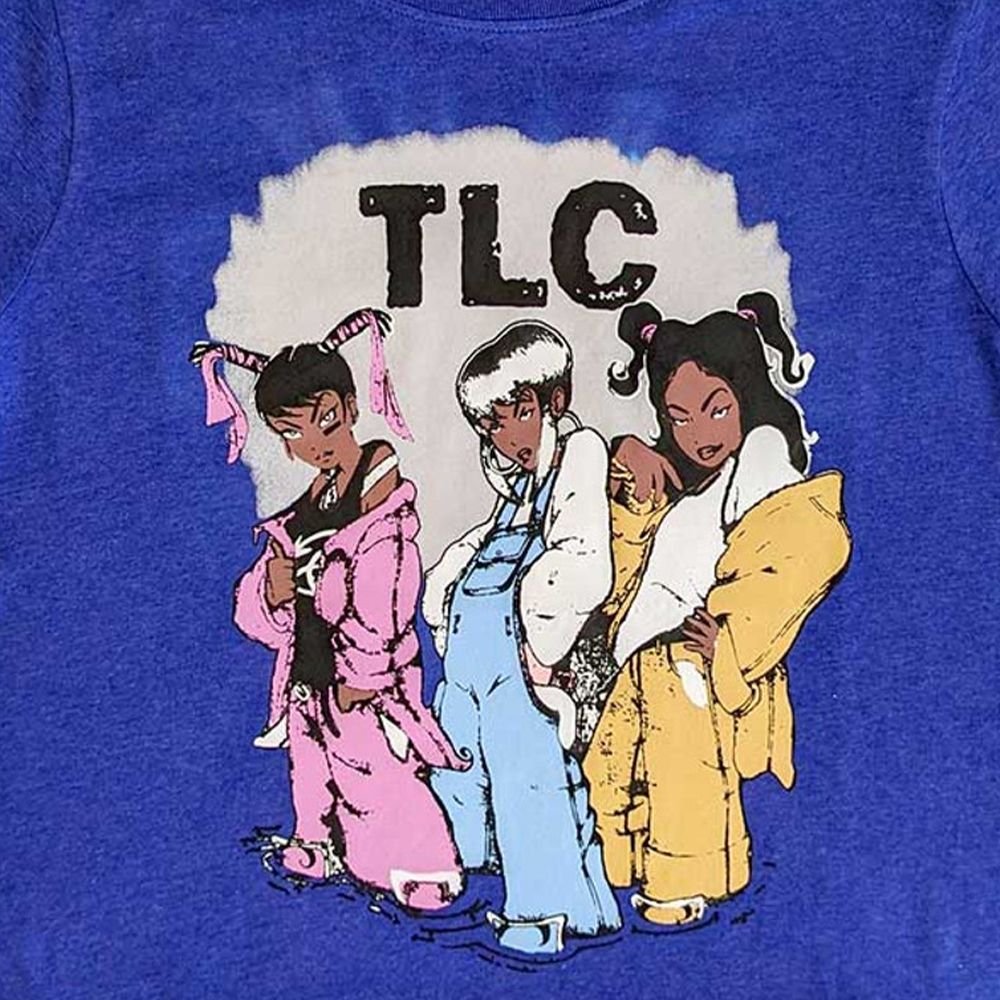 Tlc TLC Men's Cartoon Dip Dye Crop Top in Blue - 2