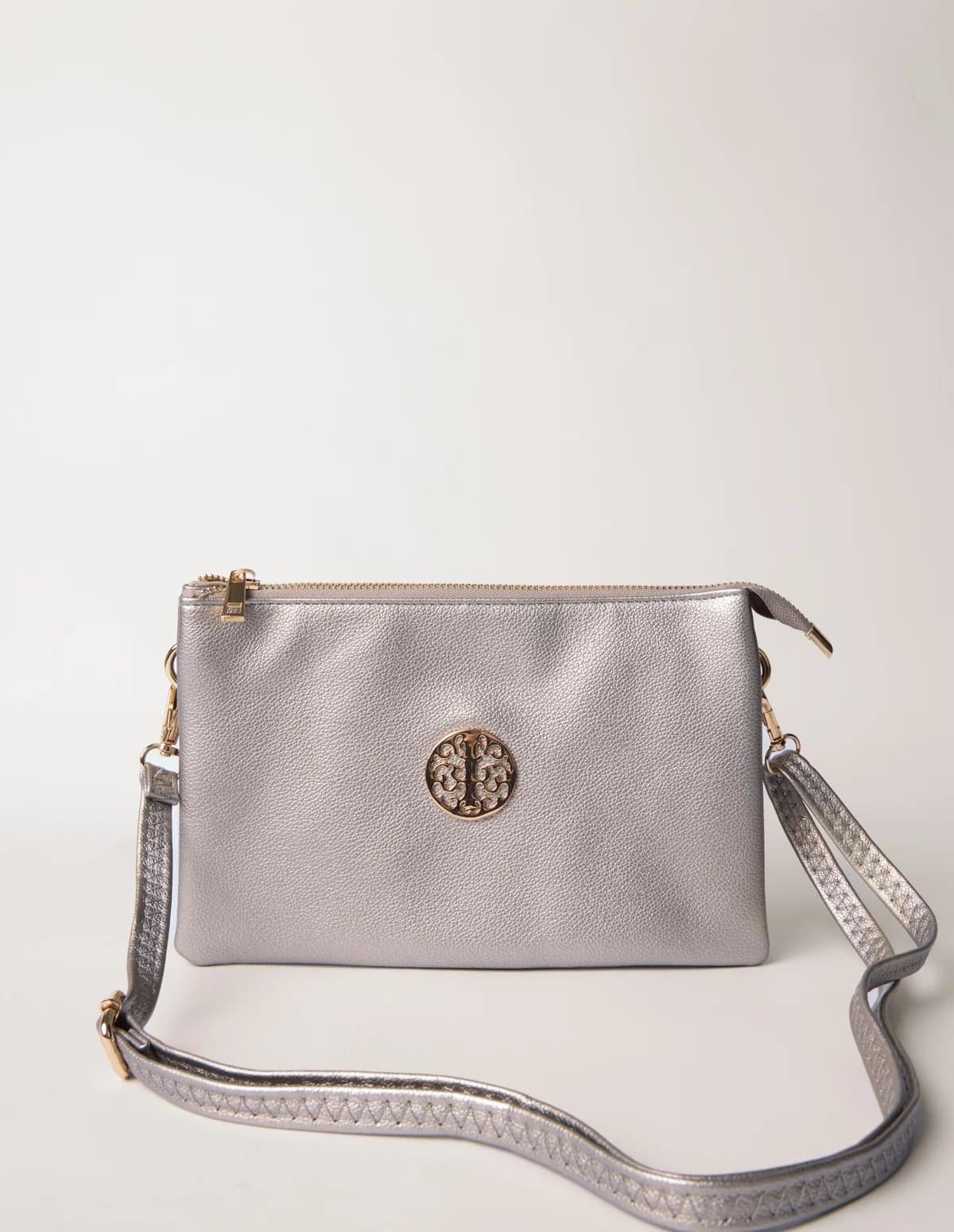 Blue Vanilla Clutch With Detachable Strap