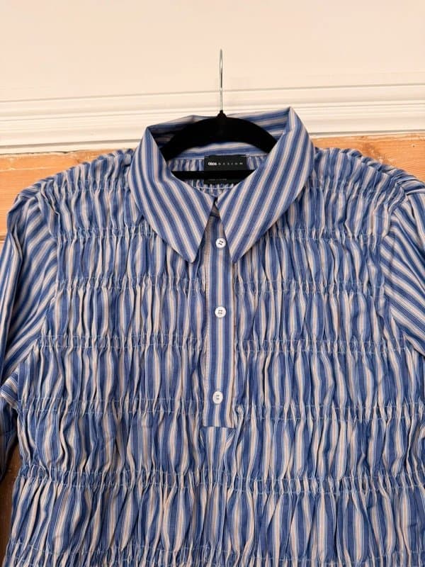 ASOS ASOS ruched stripe shirt
