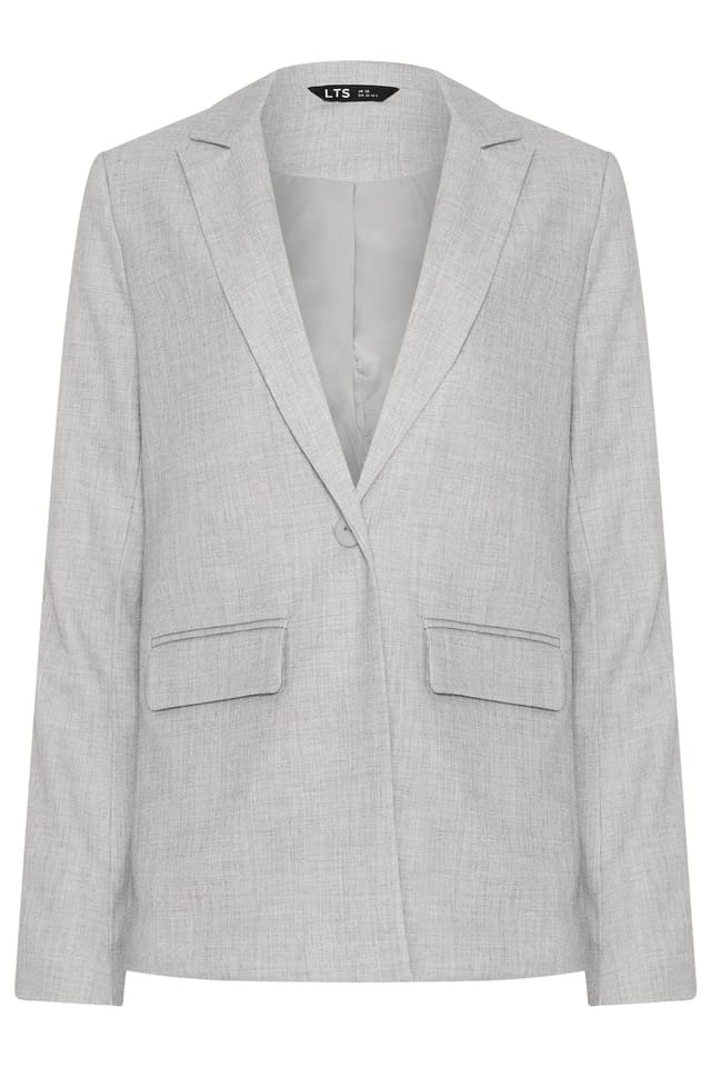 Long Tall Sally Long Tall Sally Women's Tall Tailored Blazer in Light Grey - 2