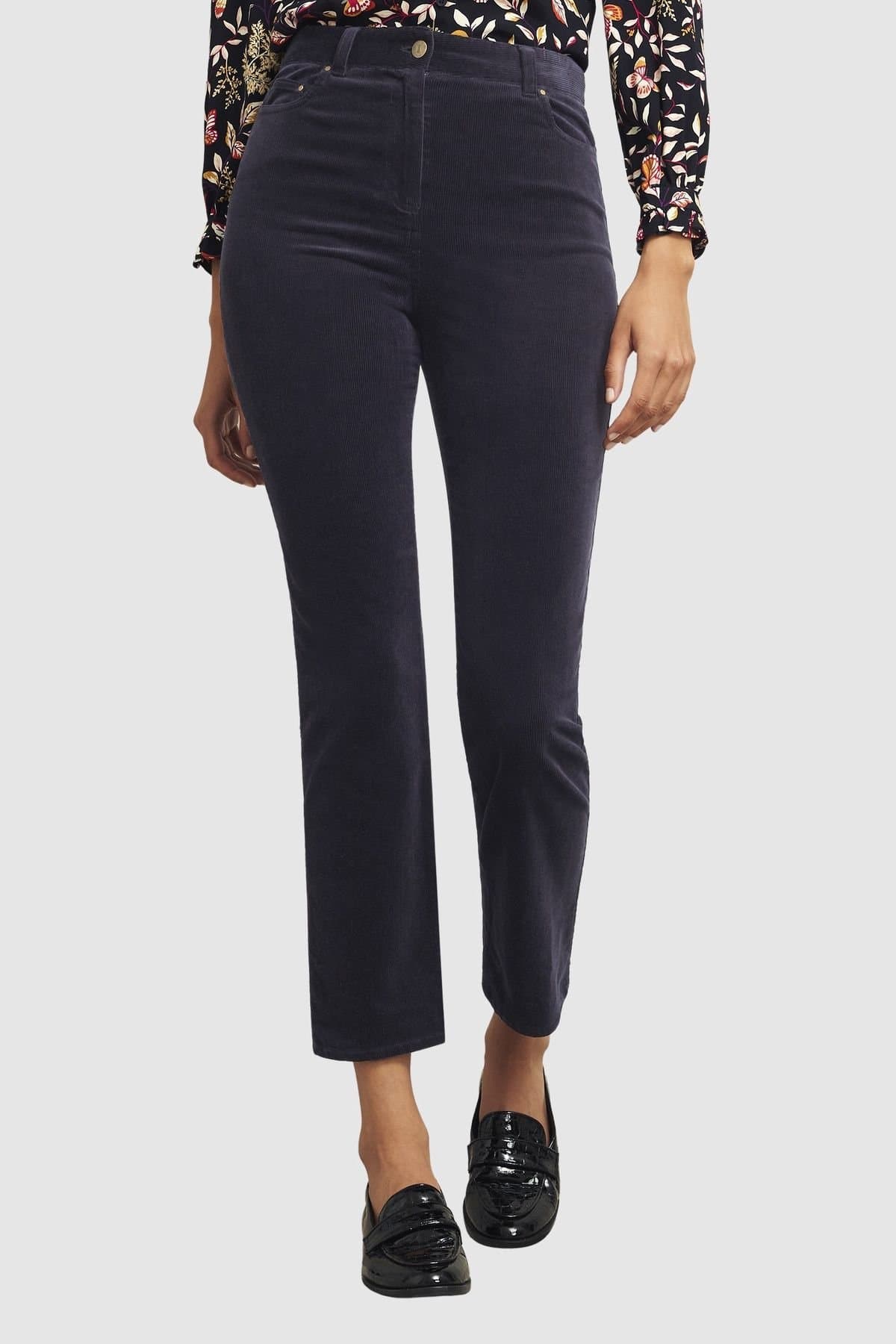 Hobbs London Hobbs London Dark Navy Cord Trousers for Women
