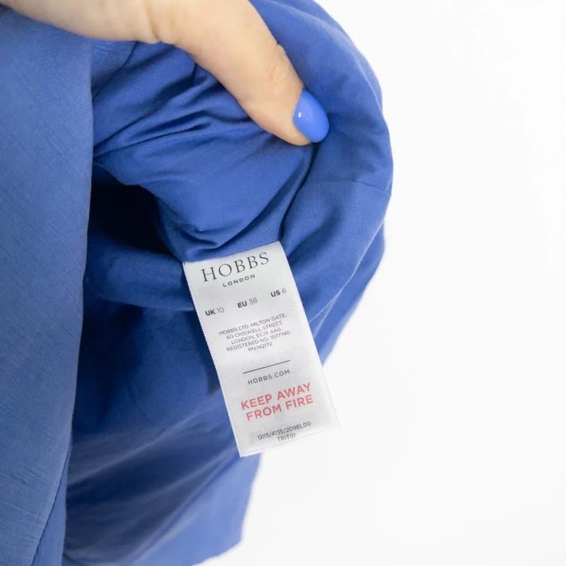 Hobbs Hobbs Linen Silk Blazer Jacket Size 10 Cornflower Blue Single Breasted