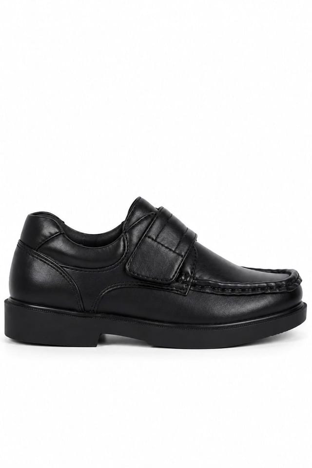 JCDees JCDees Men's Touch Fastening Formal School Shoes in True Black - 2