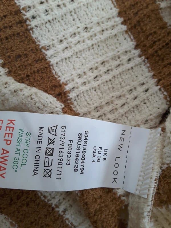 New Look New Look coffecand cream knitted waistcoat size 8 bnwt