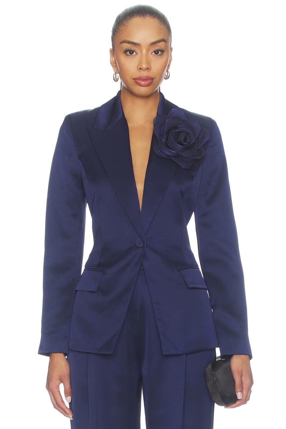 revolve Satin Blazer