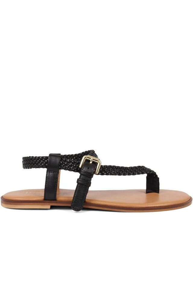 Jones Bootmaker Jones Bootmaker Women's Gabrielah Toe-Post Sandals in Black - 2