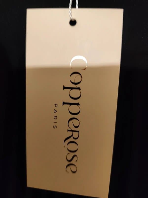 Copperose Copperose Paris black pleated halter-neck midi dress size uk M