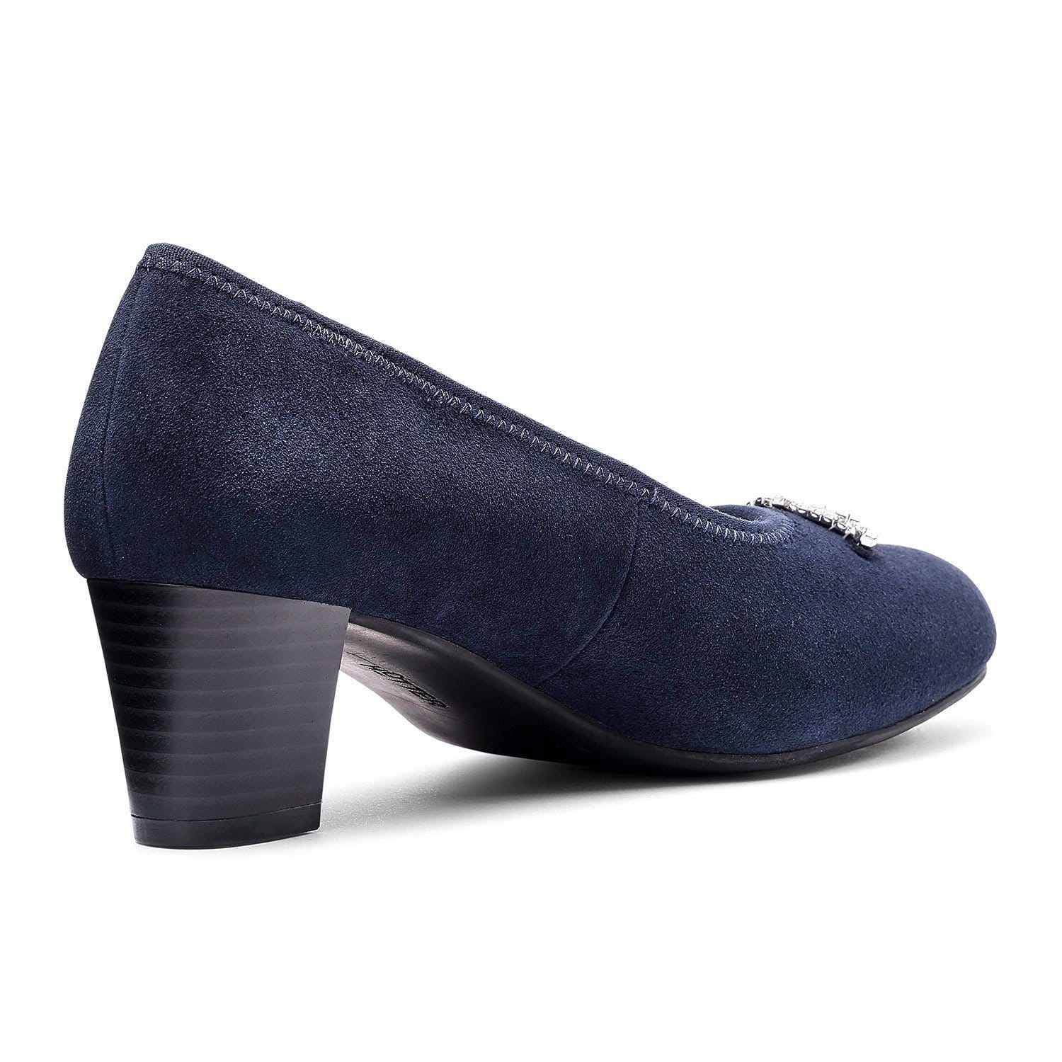 Hotter Hotter Women's Wide Fit 'Strut' Court Shoes in Navy - 4