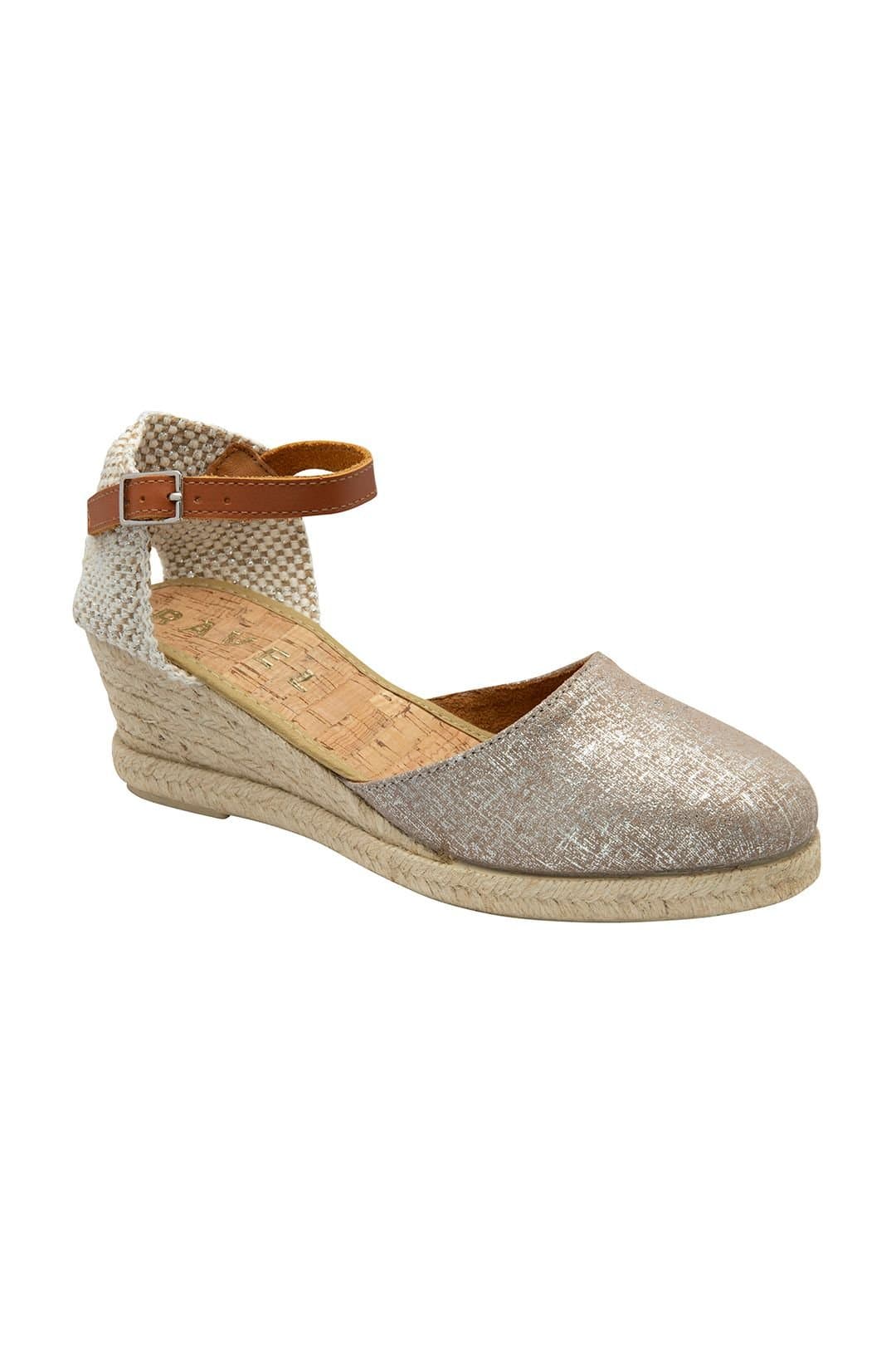 Ravel Ravel Women's 'Vista' Leather Espadrille Sandals in Silver
