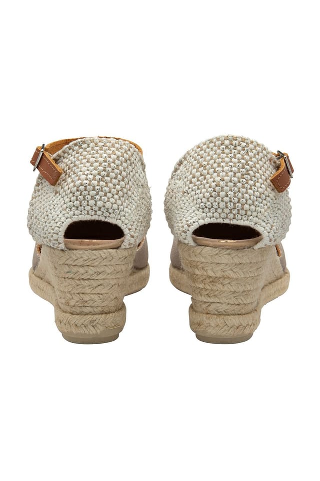 Ravel Ravel Women's 'Vista' Leather Espadrille Sandals in Silver - 3