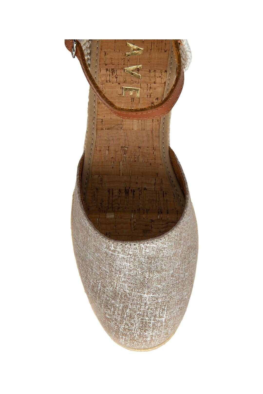 Ravel Ravel Women's 'Vista' Leather Espadrille Sandals in Silver - 4