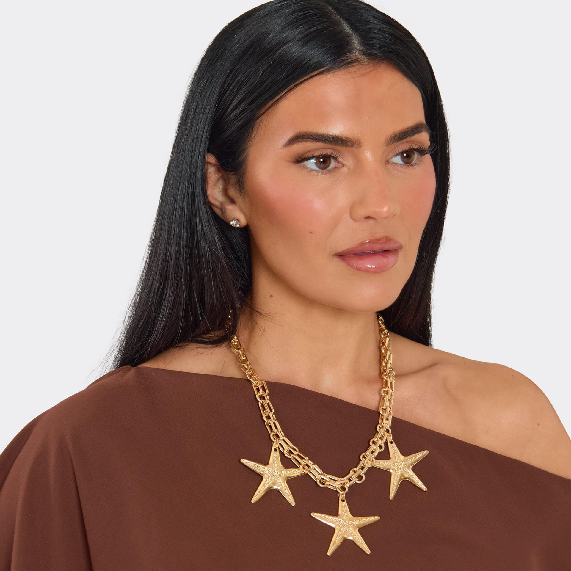 EGO EGO Gold Starfish Chunky Chain Necklace