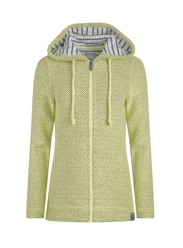 Weird Fish Weird Fish Women's Chicoa Full Zip Macaroni Hoodie in Lime - 2