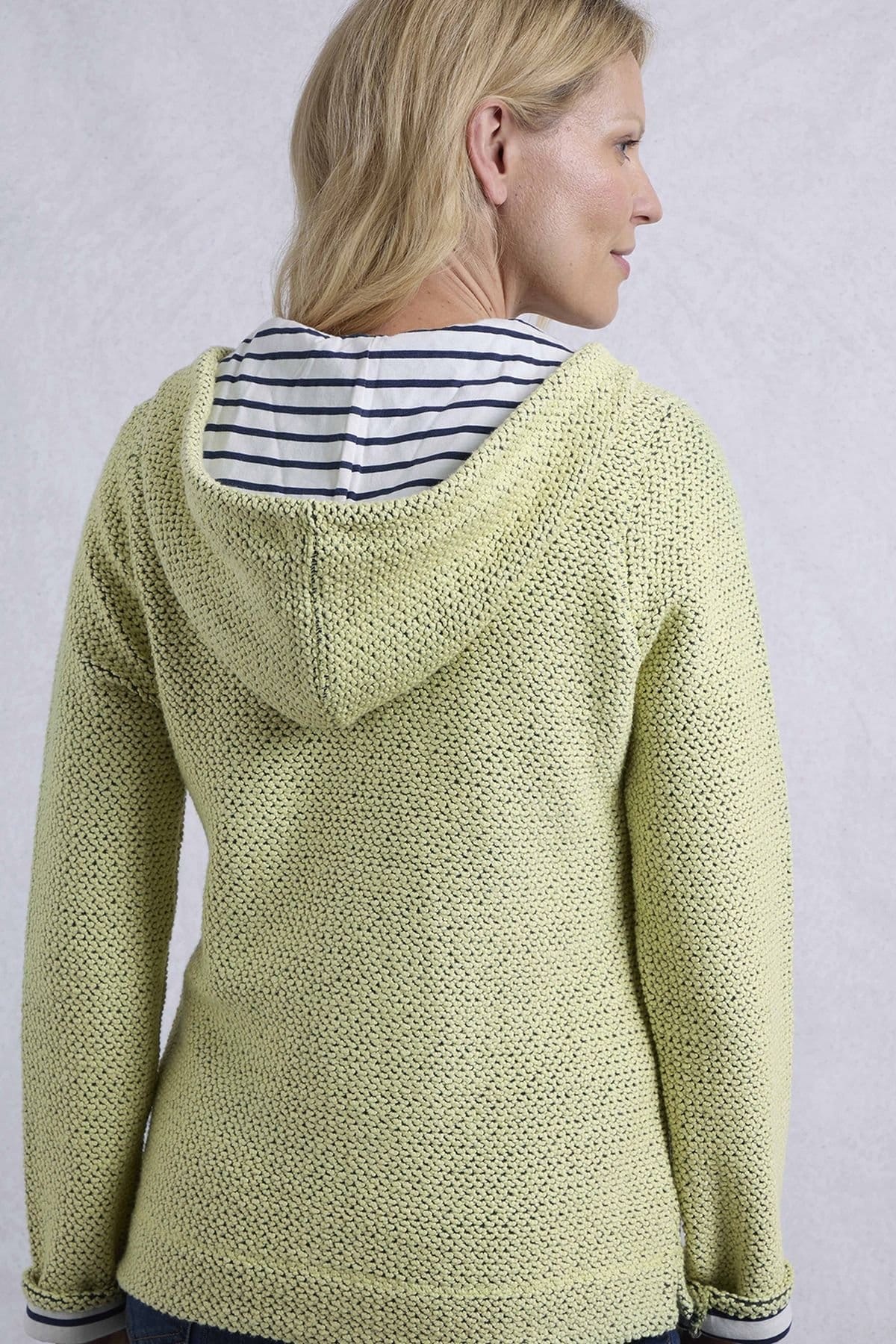 Weird Fish Weird Fish Women's Chicoa Full Zip Macaroni Hoodie in Lime - 4