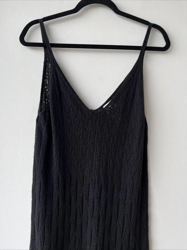 New Look New look - crochet maxi dress - size m - black