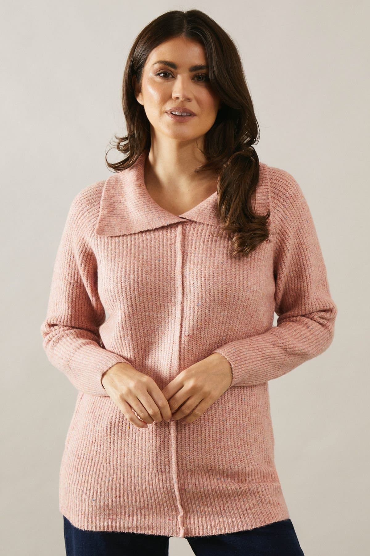 Wallis Wallis Women's Split Neck Tunic in Pink