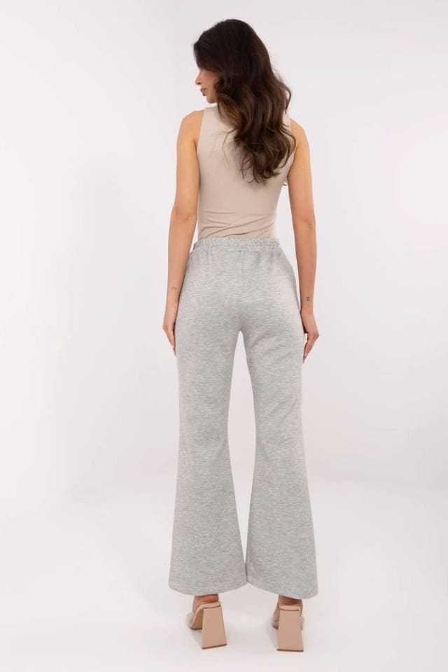 Love Lace Love Lace Women's High Waist Bell Bottom Tracksuit Trousers in Grey - 3