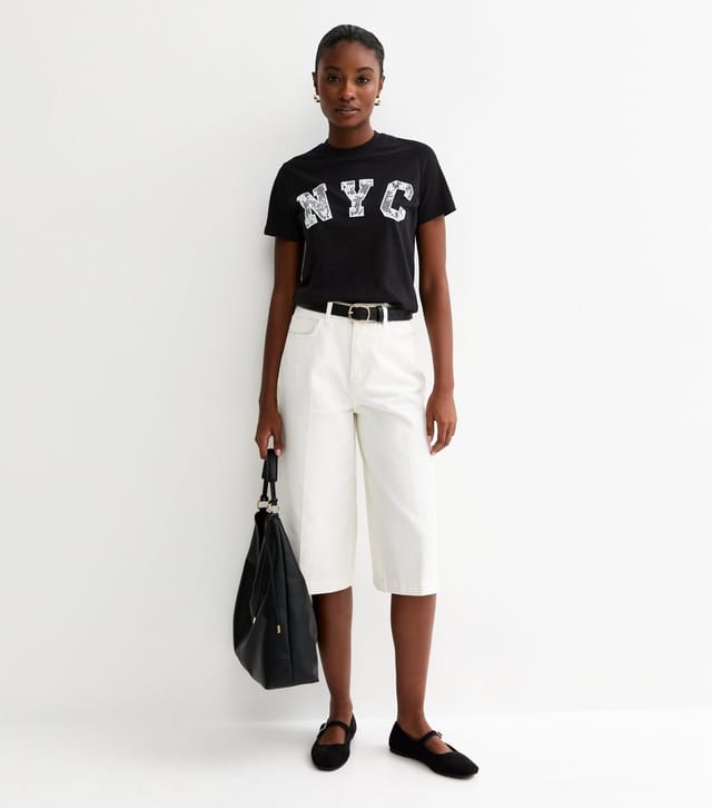 New Look Women's Black NYC Lace T-Shirt New Look - 3