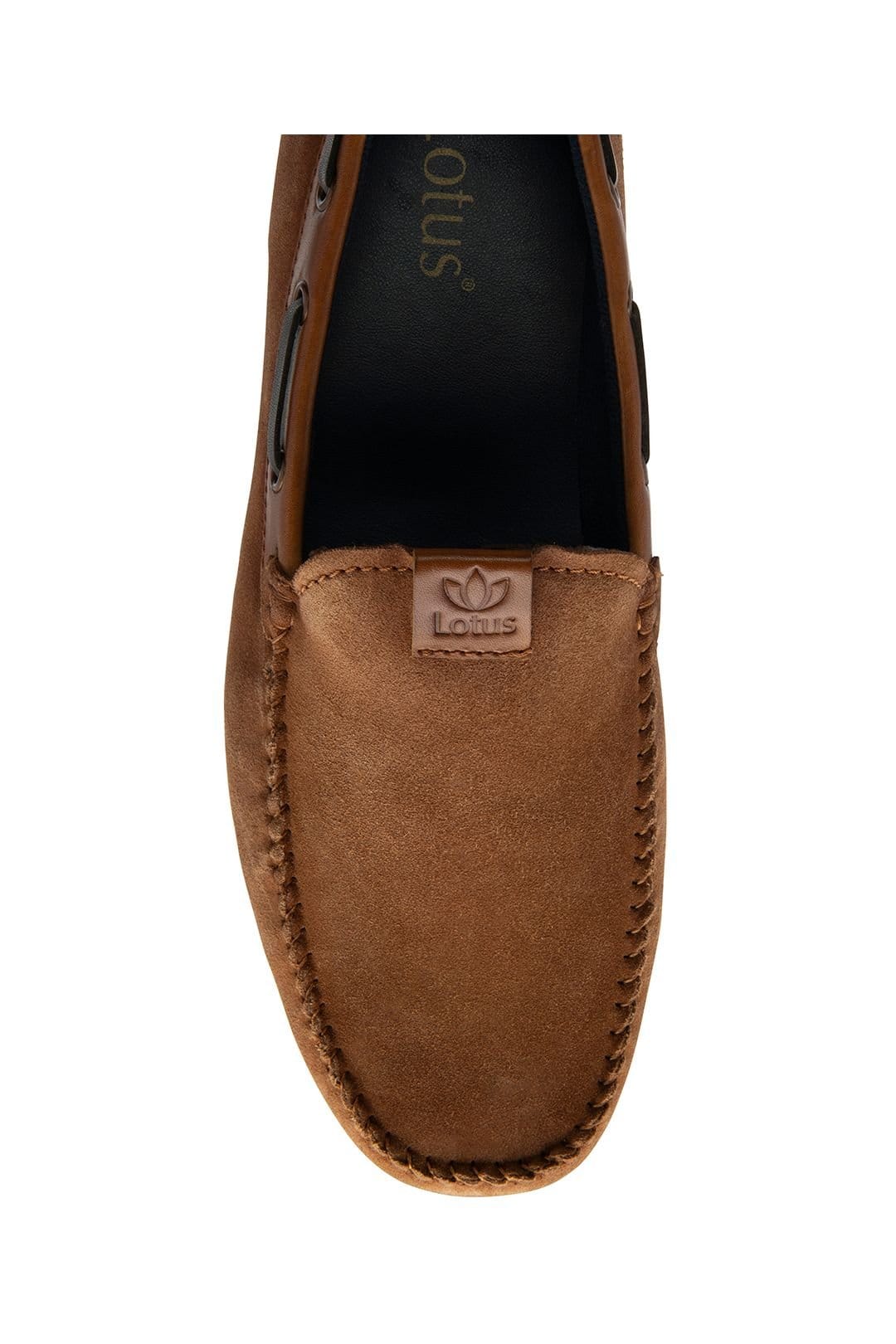 Lotus Lotus Men's Tan Suede 'Bolzano' Loafers - 4