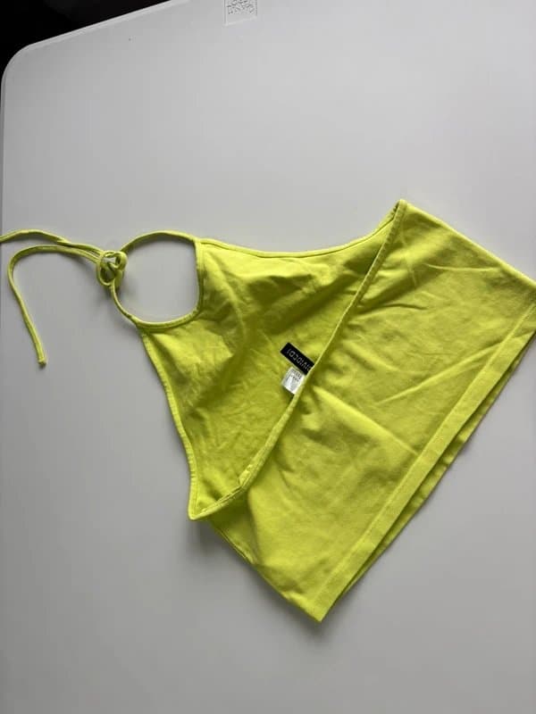 H&M Neon green summer holiday halter neck top