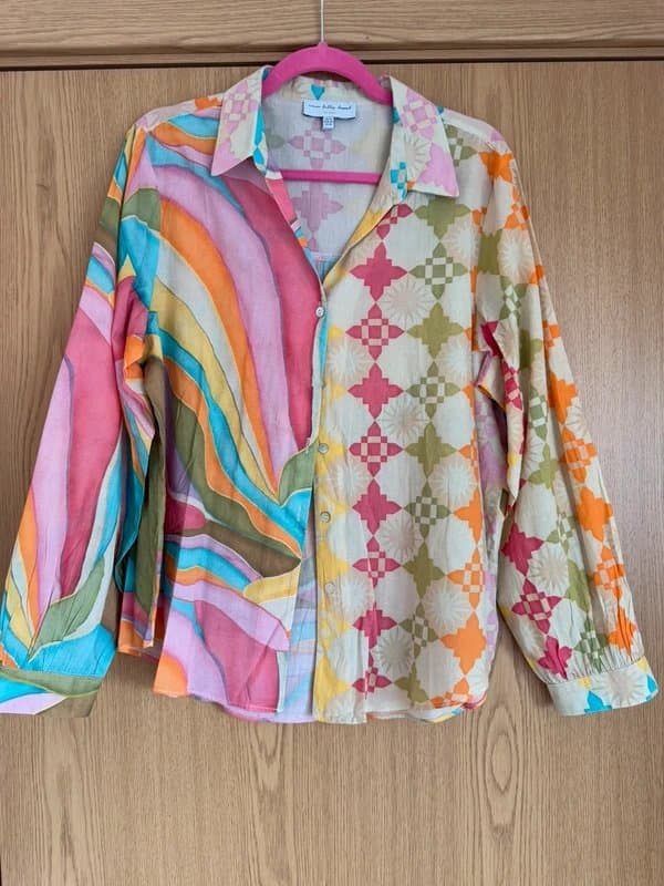 Never Fully Dressed Never Fully Dressed Colourful Printed Shirt UK 14