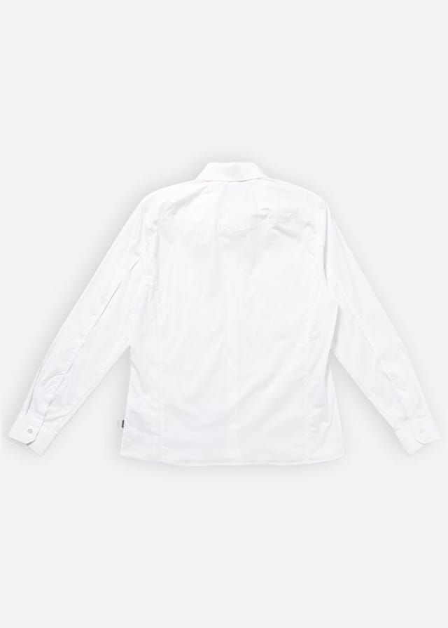 Chet Rock Chet Rock Men's Brooklyn Black Shirt with Metal Skull Buttons in White - 2