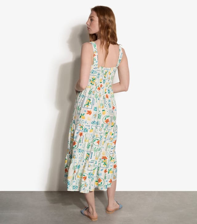 Apricot Women's Cream Postcard Print Midi Dress Apricot New Look - 2