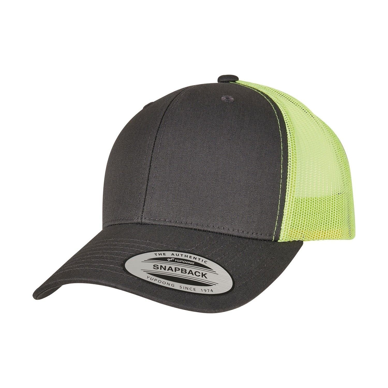 Classic Classic Men's Retro Two Tone Trucker Cap in Charcoal