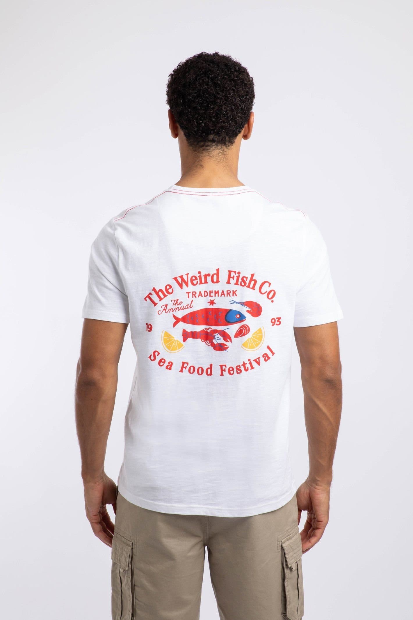 Weird Fish Weird Fish Men's Food Festival Graphic T-Shirt in White
