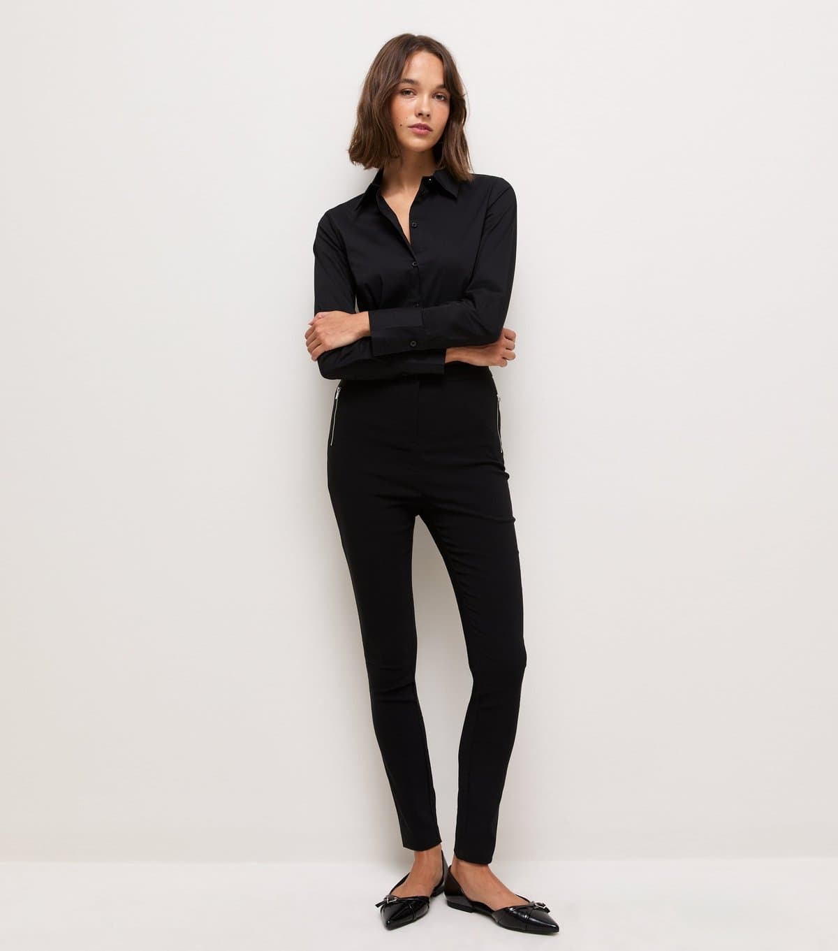 New Look Women's Black Slim Fit Trousers New Look
