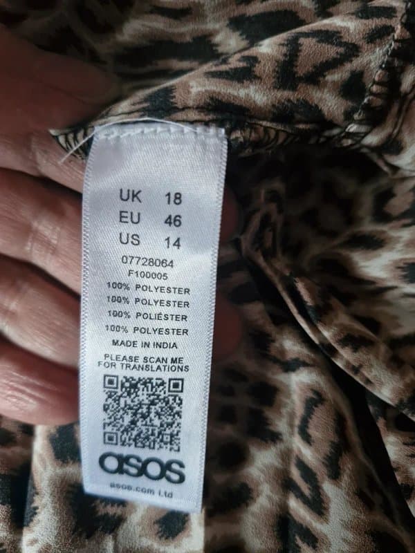 ASOS Bnwt Asos Brown Leopard Print Pleated Skirt 18