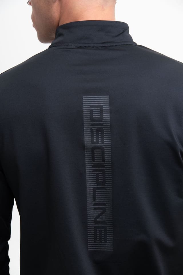 Discipline 365 Discipline 365 Men's Discipline Black Funnel Quarter Zip Neck Sports Top - 2