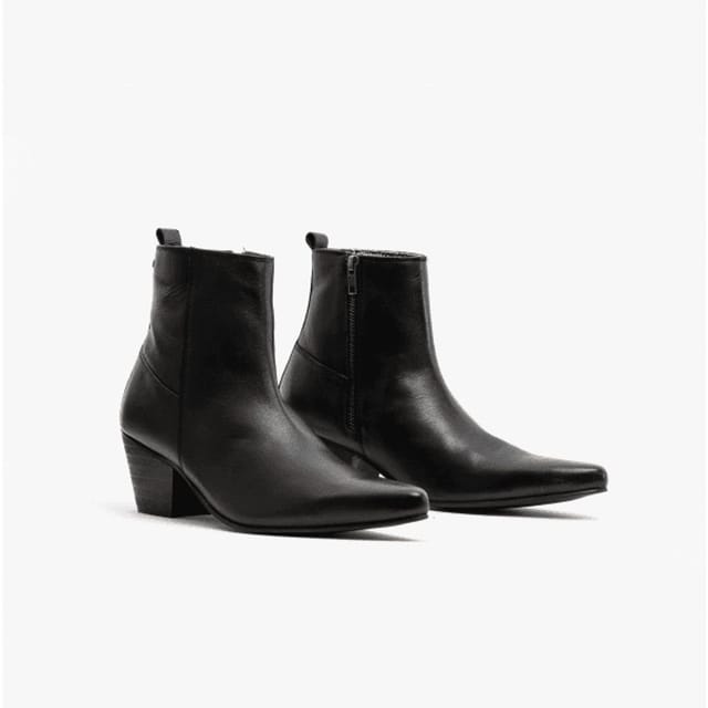 Club Cubano Club Cubano Men's Lennon Zip Cuban Heel Ankle Boots in Black - 2