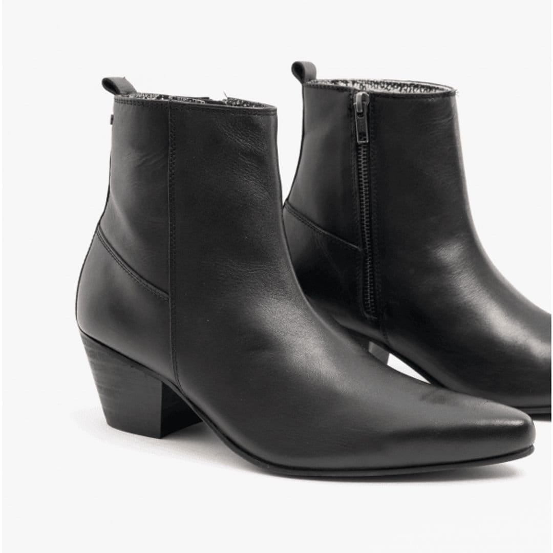 Club Cubano Club Cubano Men's Lennon Zip Cuban Heel Ankle Boots in Black - 4
