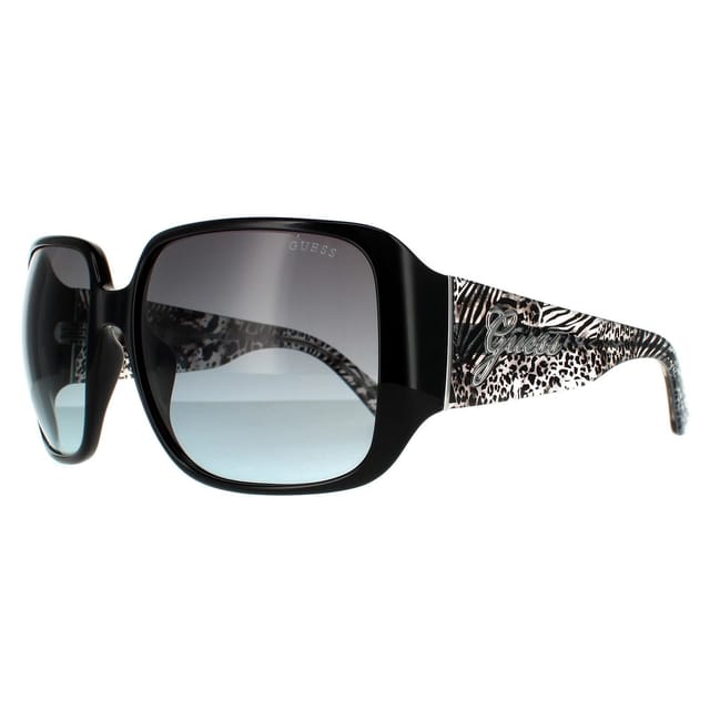 Guess Guess Women's Fashion Shiny Black Smoke Grey Gradient Sunglasses - 2