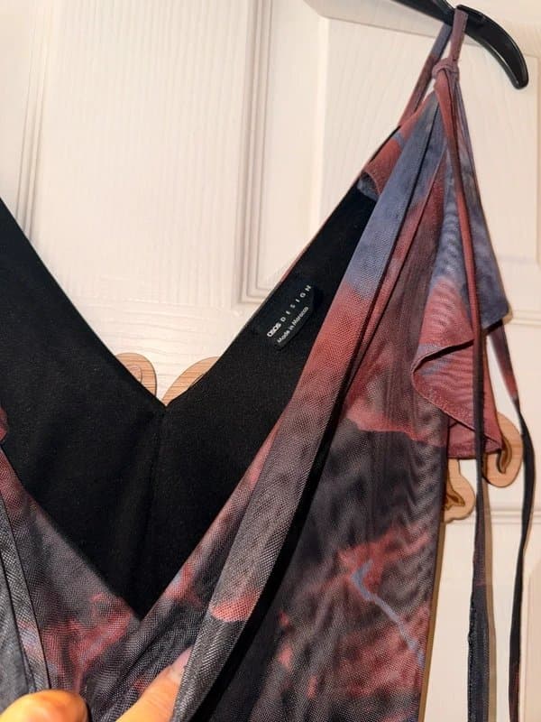 ASOS ASOS floral cowl neck mesh maxi dress