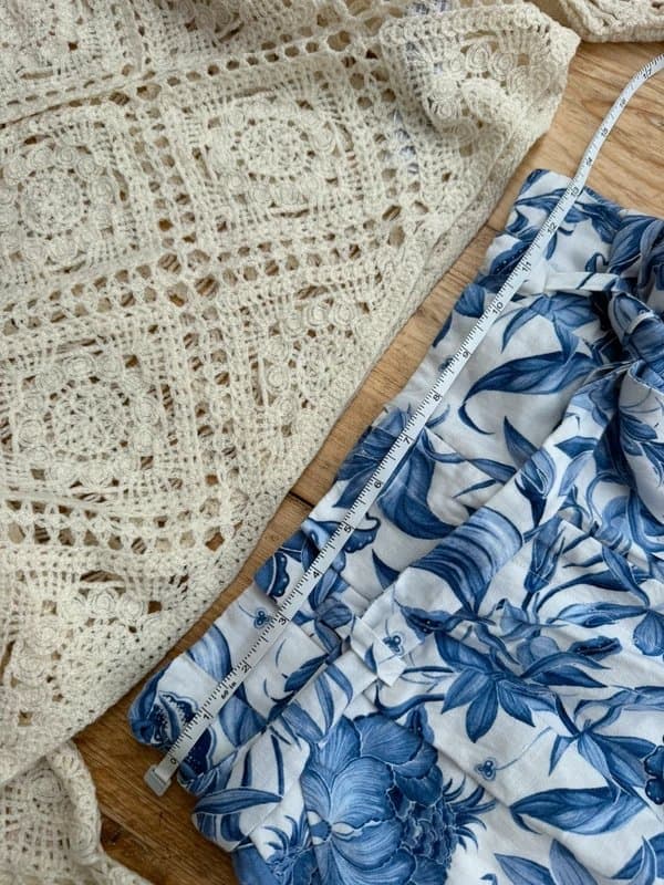 H&M H&M linen blend floral high waisted wide leg paperbag shorts summer holiday outfit