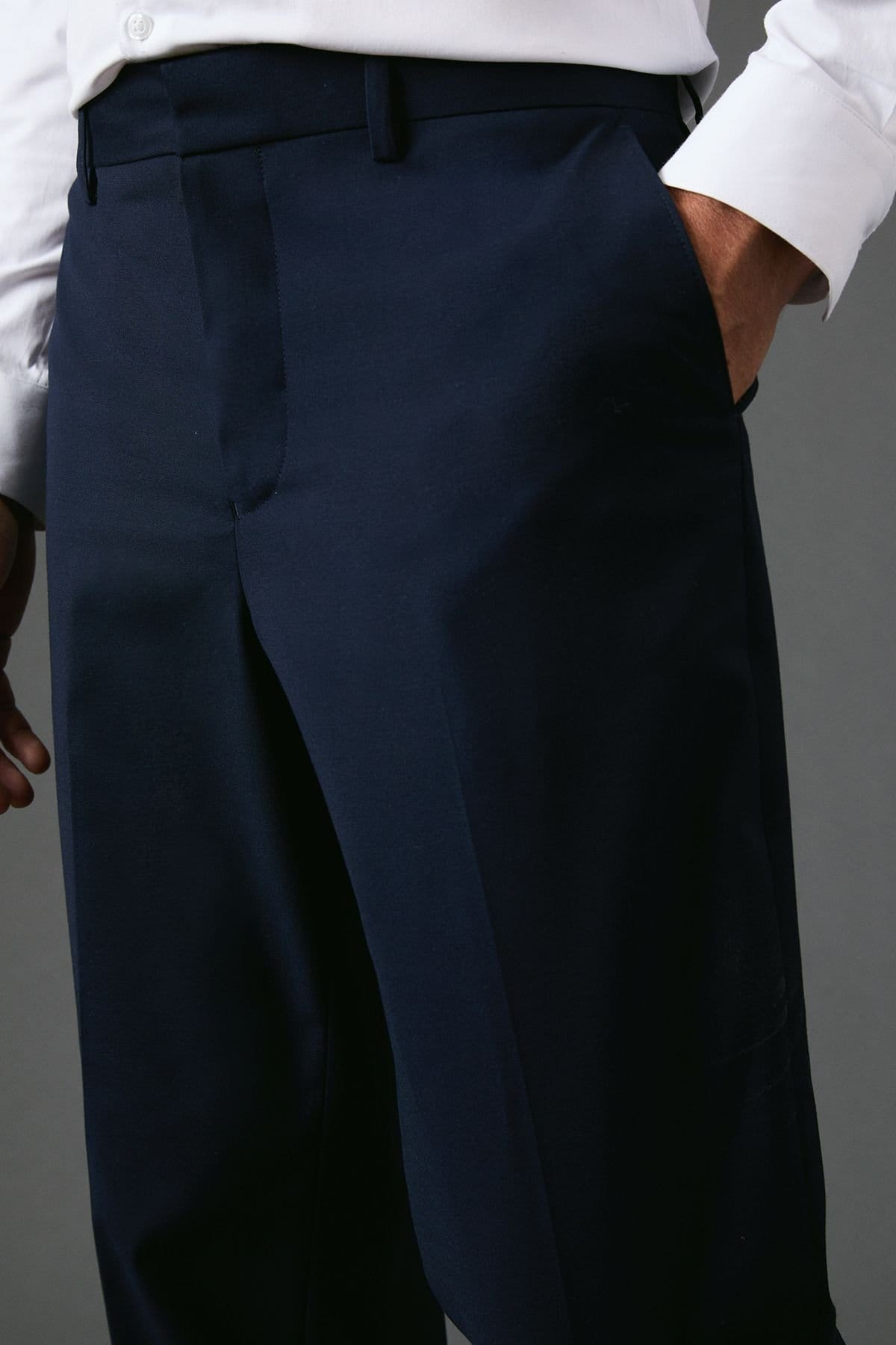 Burton Burton Men's Navy Tailored Fit Essential Suit Trousers - 4