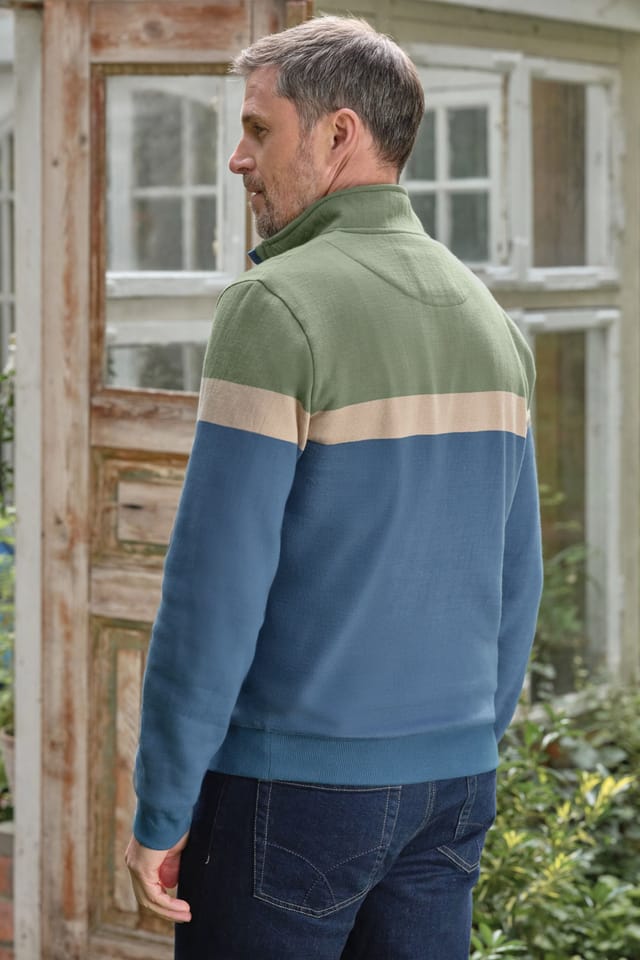 WoolOvers WoolOvers Men's Cotton Half Zip Jumper - 3