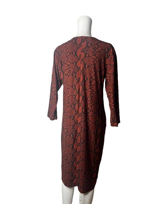 New Look New Look Curve Sheath Dress Size 22 Brown Animal Print Women NEW EU50 RRP £17.99