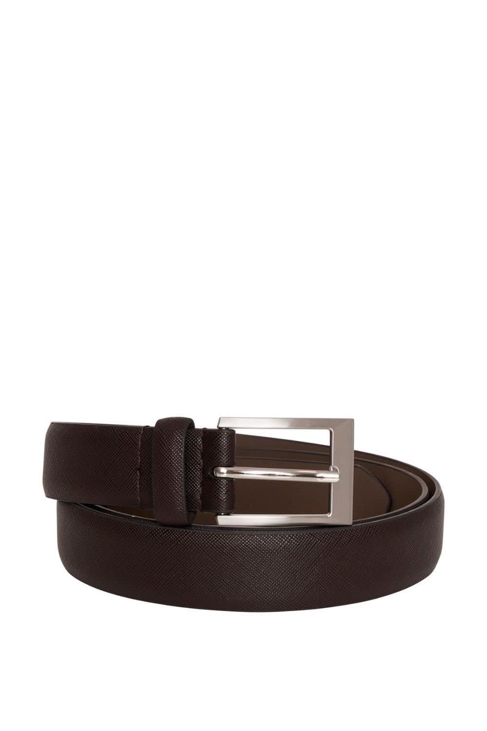 Barneys Originals Barneys Originals Men's Bonded Leather Belt in Brown