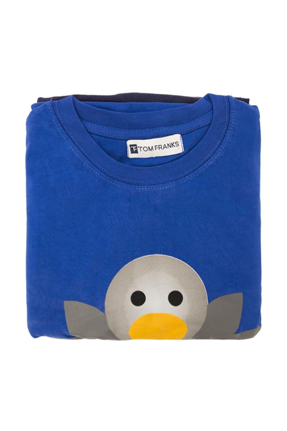 RJM RJM Men's Mens Christmas Turkey Pyjama Set Blue Medium Funny Festive Winter
