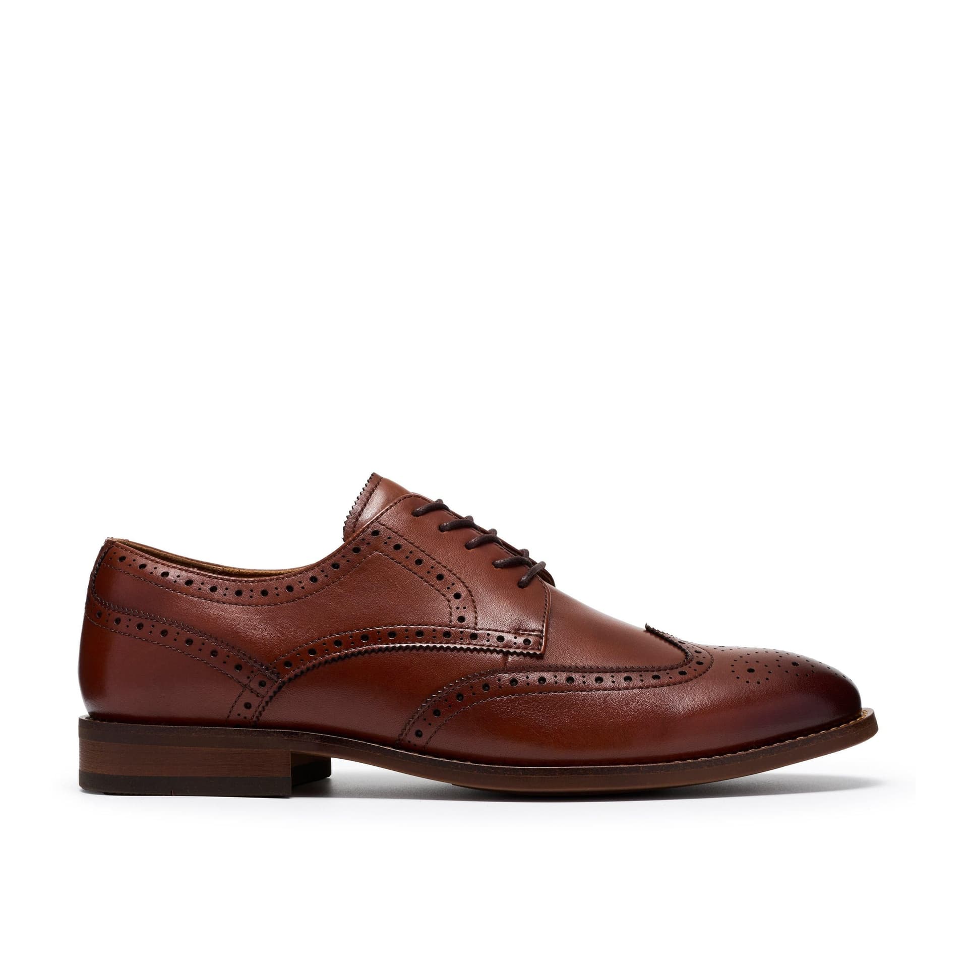 Clarks Clarks Men's Bowburn Tip Tan Leather Brogues in Brown