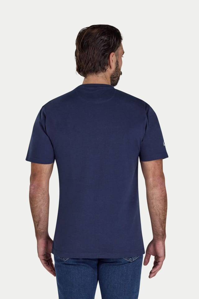 raging bull Raging Bull Men's Embroidered Mountains T-Shirt in Navy - 2