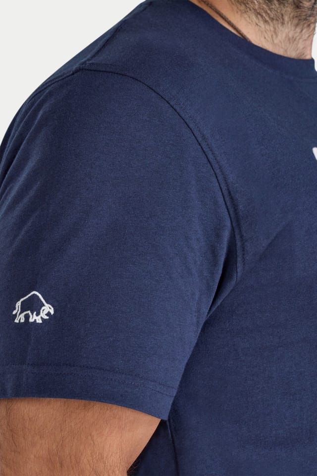 raging bull Raging Bull Men's Embroidered Mountains T-Shirt in Navy - 3