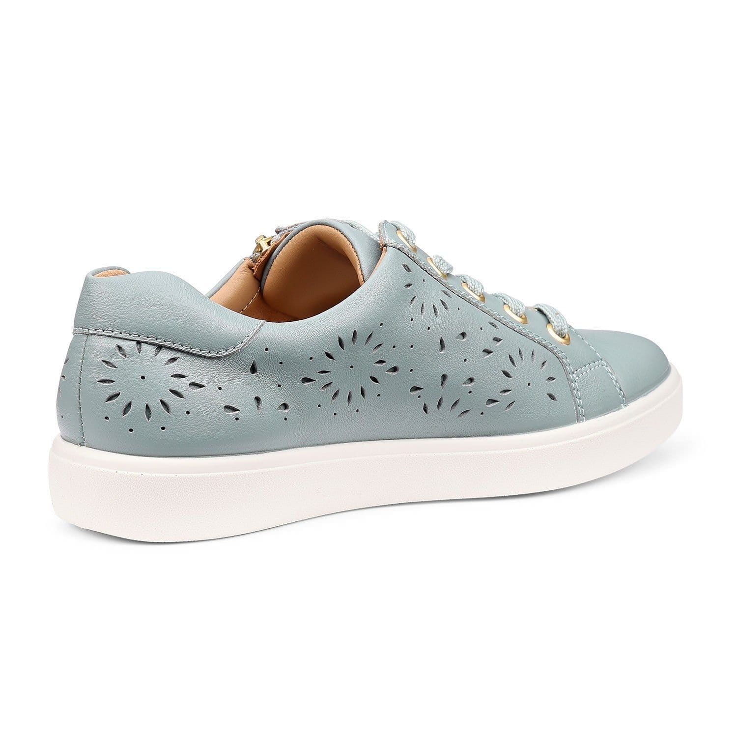 Hotter Hotter Women's 'Wonder' Perforated Trainers in Duck Egg Blue - 4
